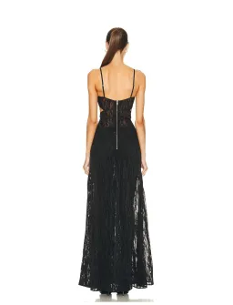 Dion Lee Fork Frame Leaf Dress Black Size 12 for rent on The Volte - image 3