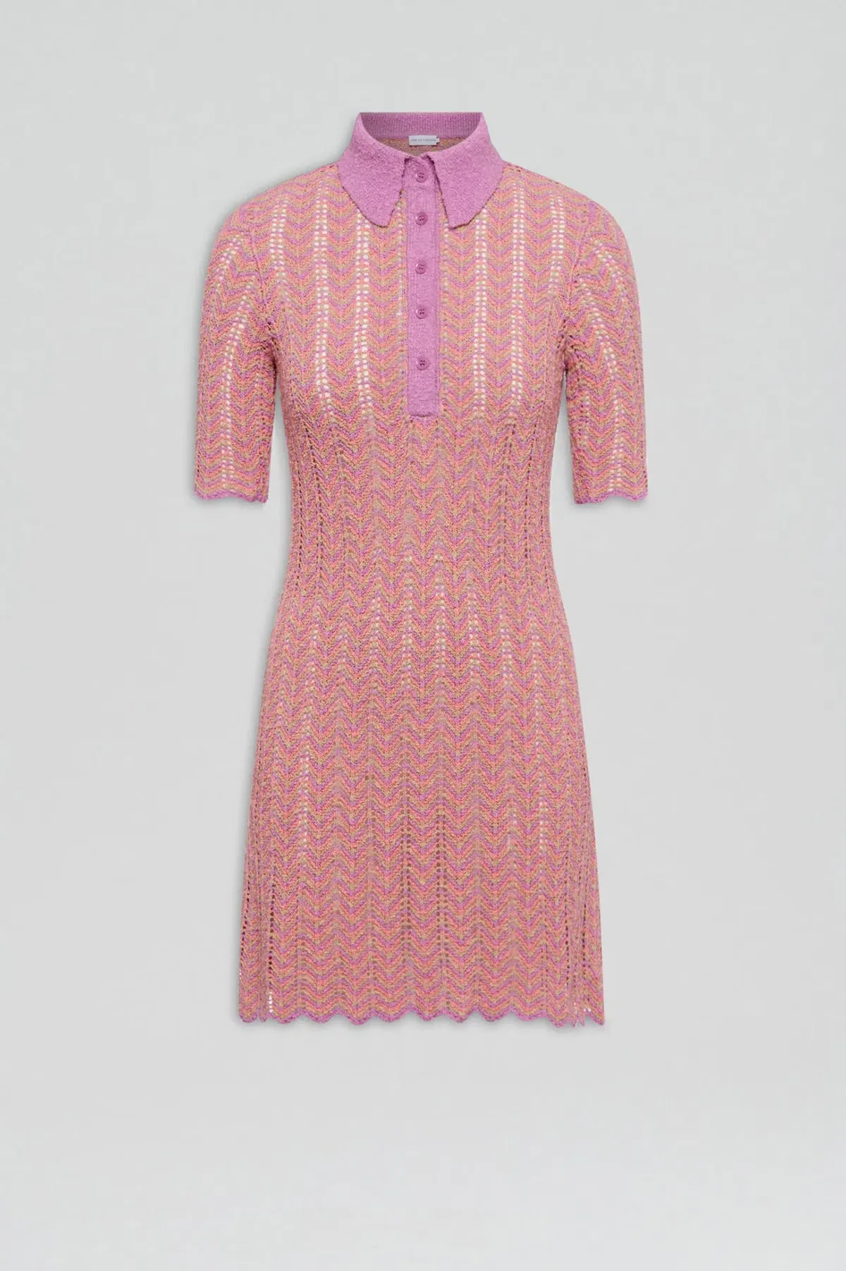 Scanlan Theodore Knit Shirt Dress Pink Size S/ AU 8 - Image 3
