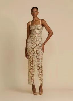 Arcina Ori Kendra Dress Metallic Gold Size S / AU 8 for rent on The Volte - image 6