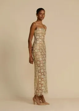 Arcina Ori Kendra Dress Metallic Gold Size S / AU 8 for rent on The Volte - image 4