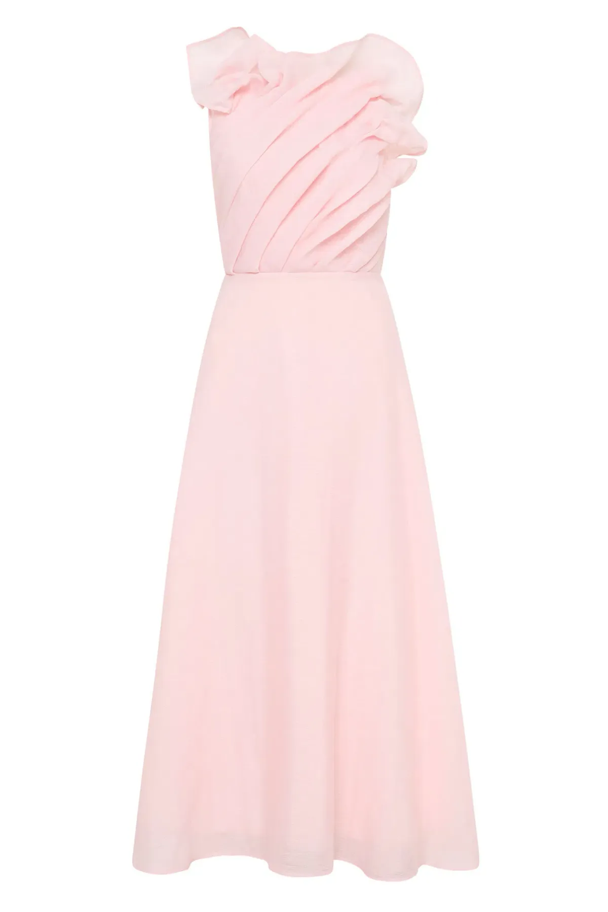 Aje Genesis Midi Dress in Soft Pink Size 14 - Image 3