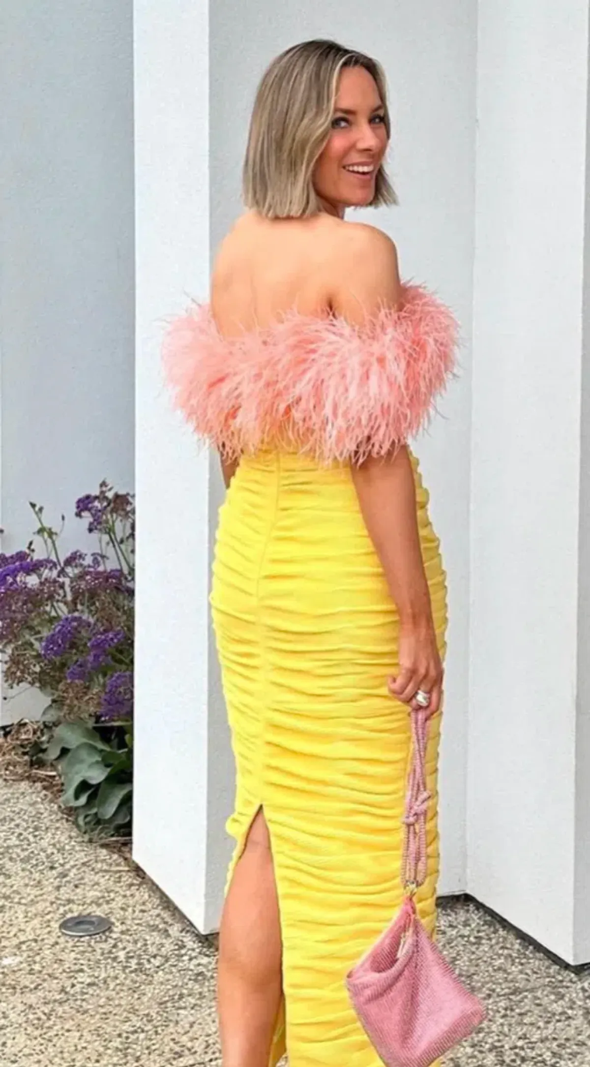 Rachel Gilbert Zion Midi Dress Yellow Size 10  - Image 8