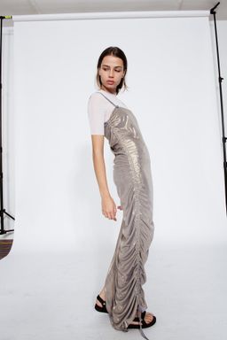 Georgia Alice Blazing Cami Dress Silver Size 8  for rent on The Volte - image 3