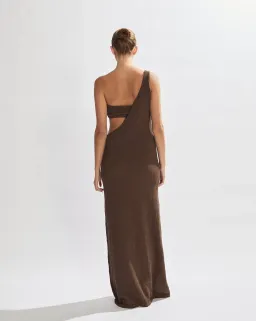 One Mile Solei Knit Maxi Dress Brown Size S / AU 8 for rent on The Volte - image 3