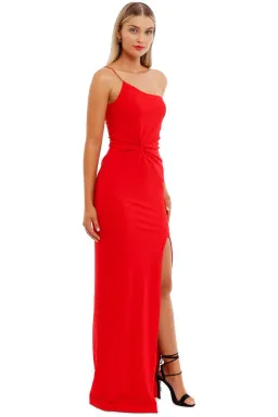 Nookie Lust One Shoulder Gown in Red Size 12 for rent on The Volte - image 3
