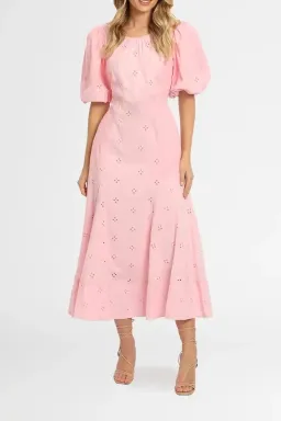 Saint Armont Lumière Midi Dress in Pink Size 10 for rent on The Volte - image 1
