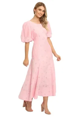 Saint Armont Lumière Midi Dress in Pink Size 6 for rent on The Volte - image 2