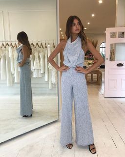 ONE FELL SWOOP Emily Linen Jumpsuit Size 8 for rent on The Volte - image 3