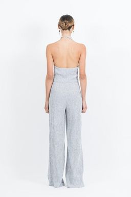 ONE FELL SWOOP Emily Linen Jumpsuit Size 8 for rent on The Volte - image 9