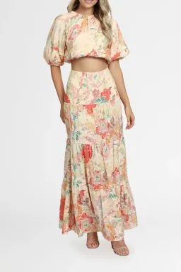 Significant Other Salvador Top and Skirt Set in Picnic Peonies Size 14 for rent on The Volte - image 2