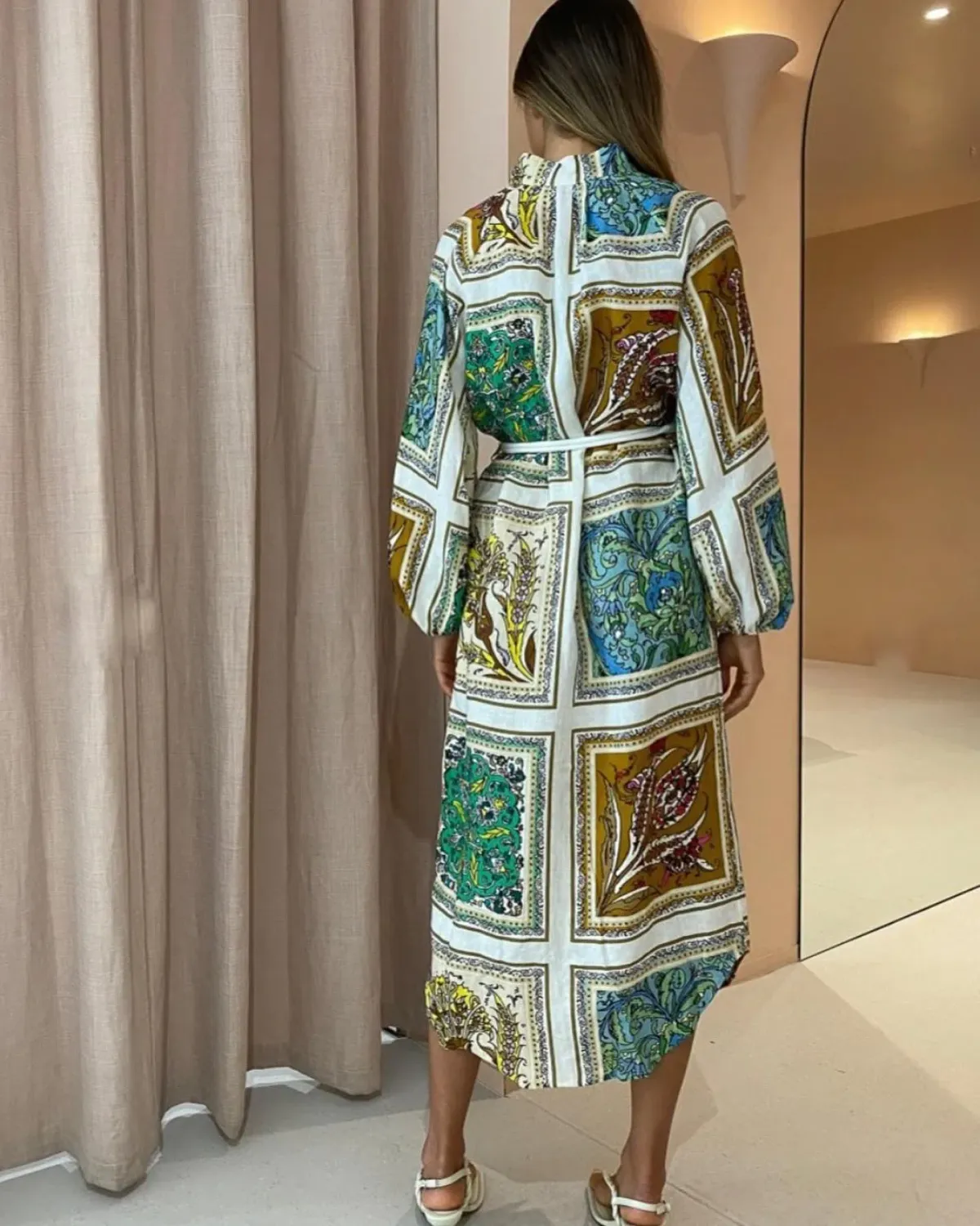 Alemais Delphine Shirtdress Multi Size 8 - Image 3