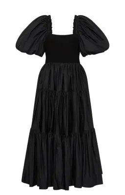Aje Casa Puff Sleeve Midi Dress Black Size 16  for rent on The Volte - image 5