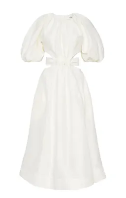 Aje Mimosa Cut Out Midi Dress Ivory Size 16 for rent on The Volte - image 6