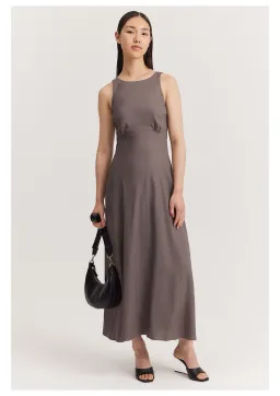 Country Road Cut-Away Column Dress Grey Size 10 for rent on The Volte - image 1