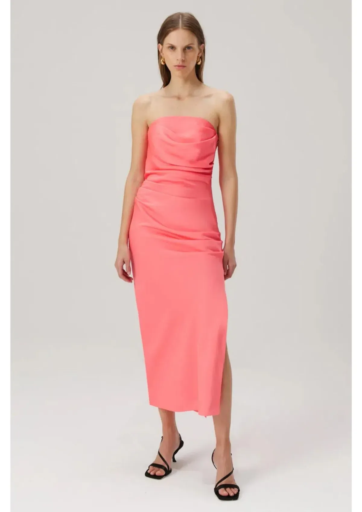 MISHA Saoirse Midi Dress Watermelon Pink Size 6/XS - Image 1