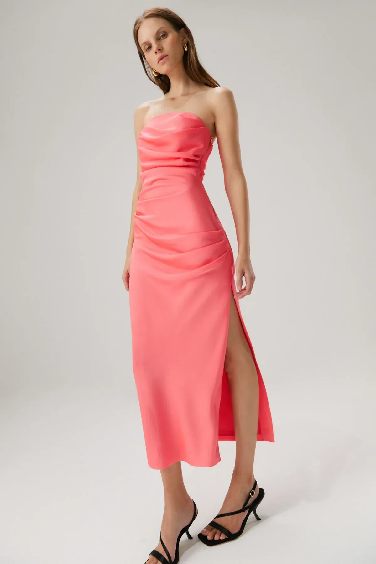 MISHA Saoirse Midi Dress Watermelon Pink Size 6/XS - Image 2