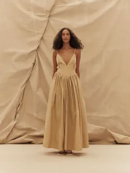 Paris Georgia Paloma Dress in Sand Size S / AU 8 for rent on The Volte - image 1