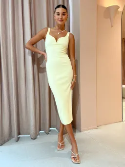 Viktoria and Woods Margarita Dress in Lemon Marle Size 4 / AU 14 for rent on The Volte - image 1