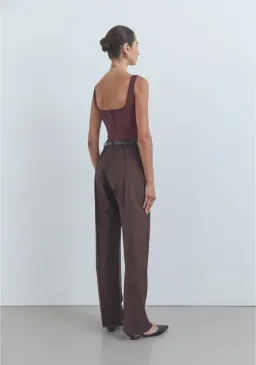 Viktoria and Woods Theta Bustier Corset Top in Oxblood Deep Burgundy Size 1 /AU 8 for rent on The Volte - image 4