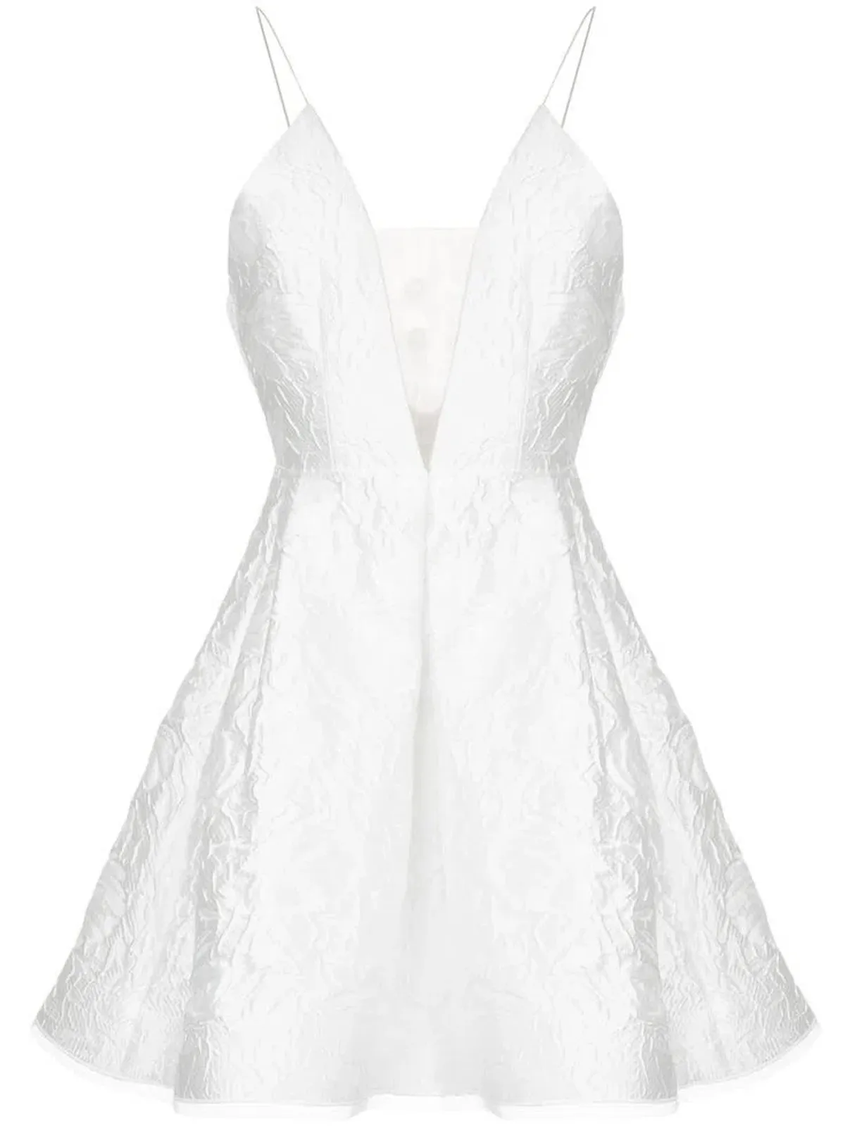 Alex Perry Floral Brocade Mini Dress White Size 6 - Image 3