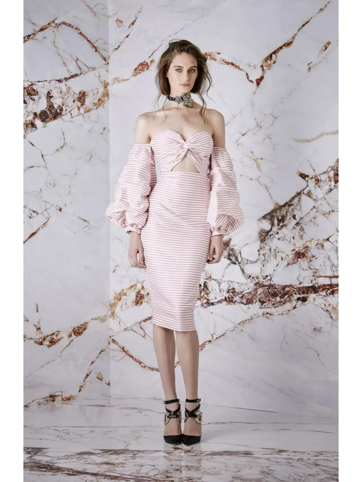 Asilio Candy Eyed Midi Dress Pink Size AU 10  - Image 1