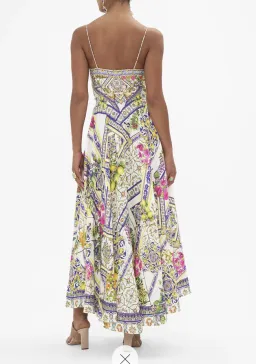 Camilla Long Dress With Tie Front Amalfi Amore Size S for rent on The Volte - image 2