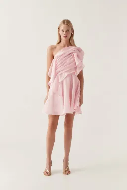 Aje Genesis Mini Dress Soft Pink Size S / AU 8 for rent on The Volte - image 1