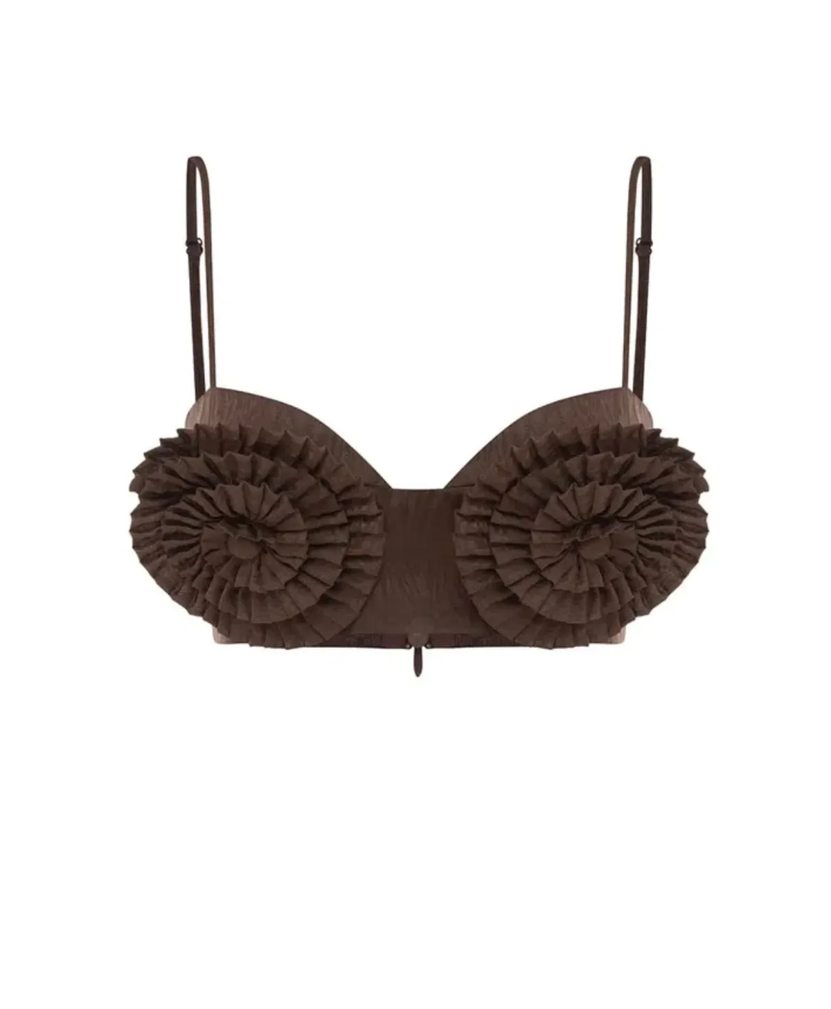 Alemais Helix Crop Top Brown Size 8 - Image 5