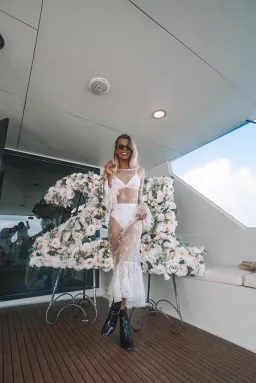 Isabelle Quinn Emie Mesh Dress Sequin Size 10 for rent on The Volte - image 2