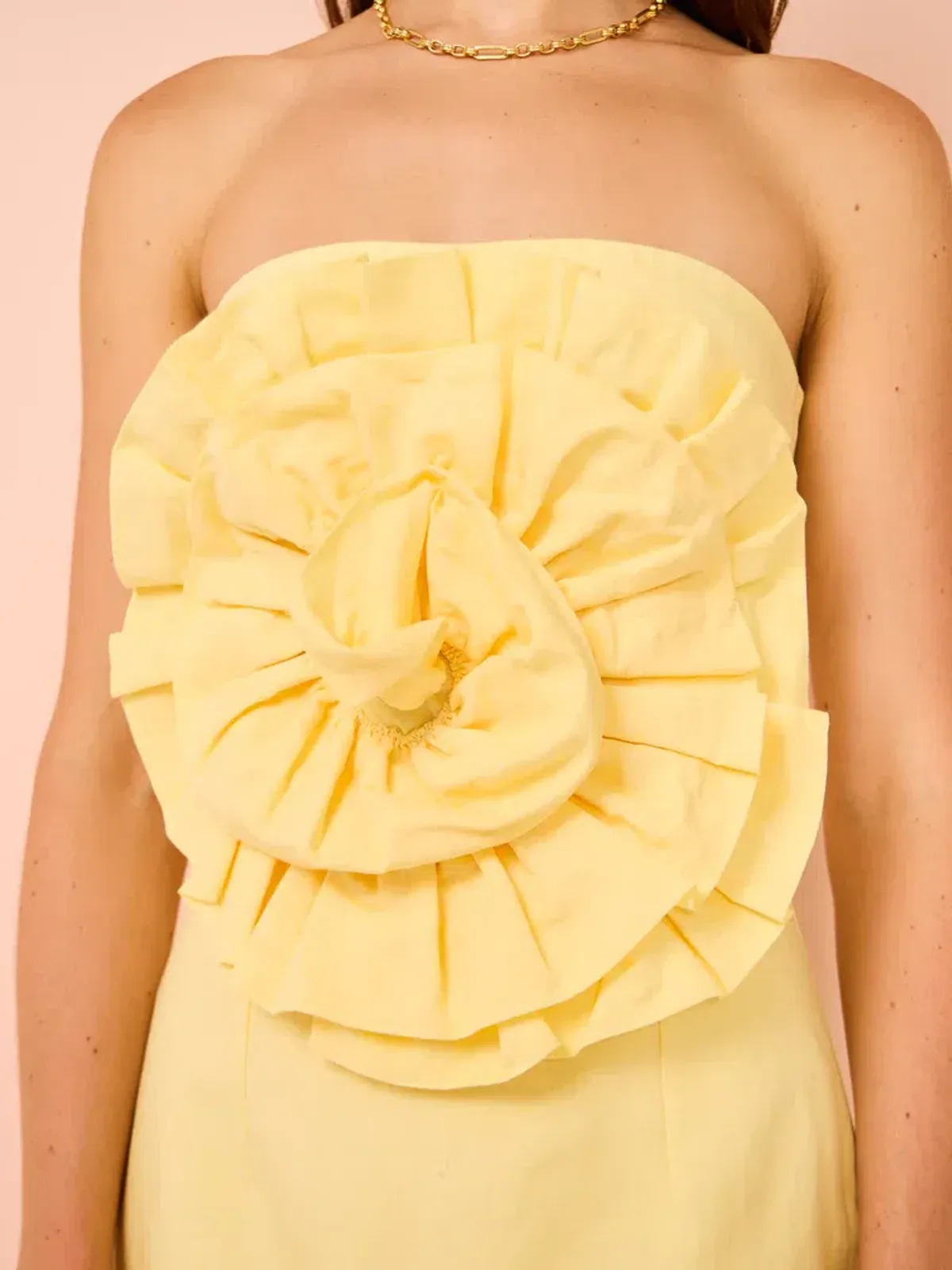 Issy Rose Bodice Mini Dress in Citrus Size 10 - Image 4