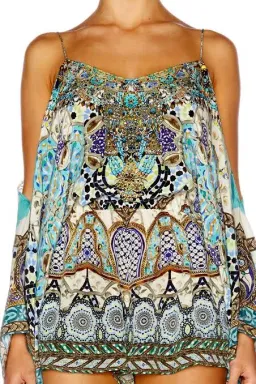 Camilla Meet Me In Casablanca Drop Shoulder Playsuit Size M / AU 12 for rent on The Volte - image 6