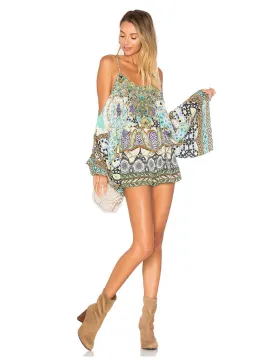Camilla Meet Me In Casablanca Drop Shoulder Playsuit Size M / AU 12 for rent on The Volte - image 1