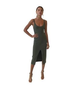 Bec & Bridge Amelie Cup Midi Dress in Sage size 6 for rent on The Volte - image 1