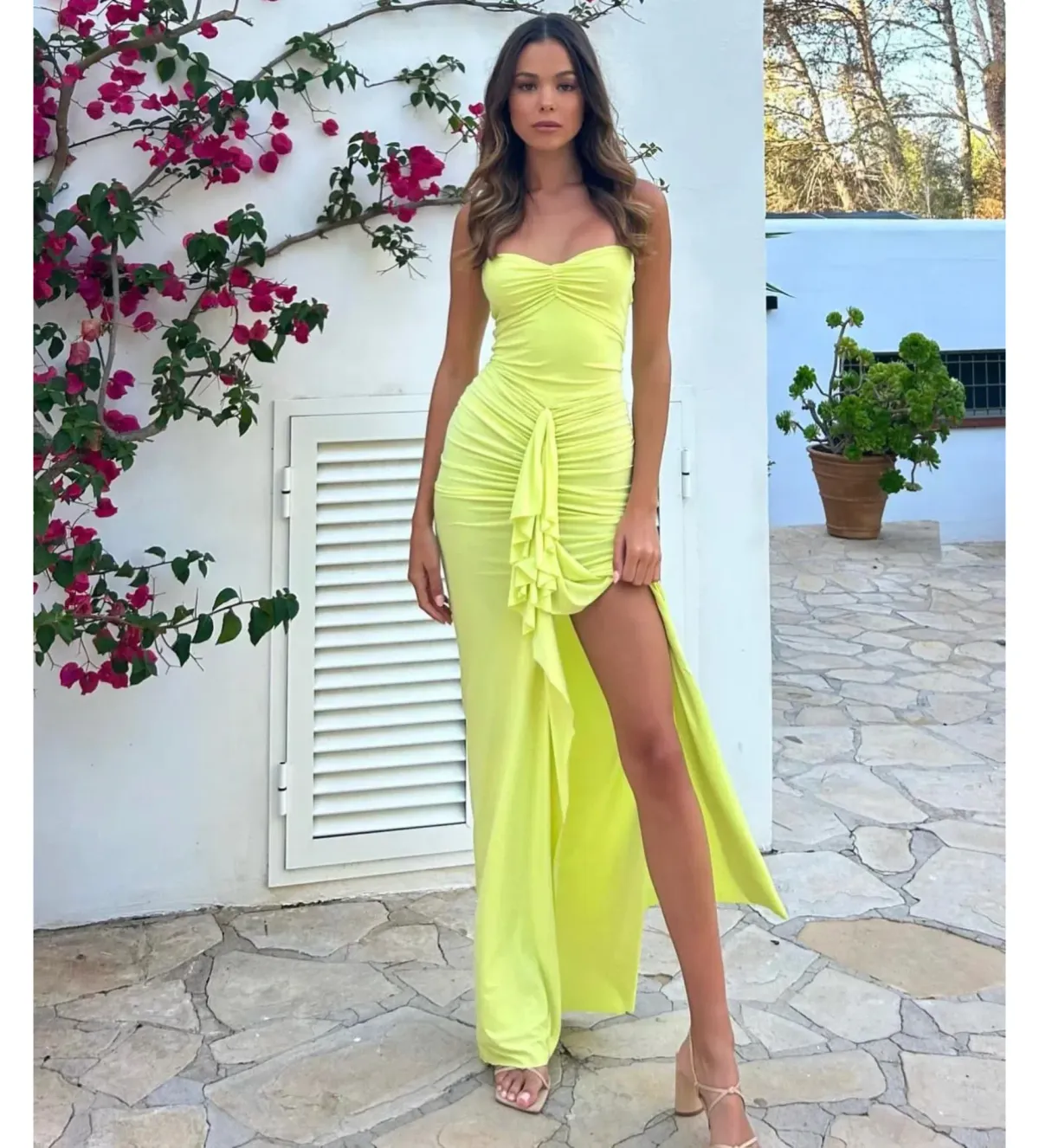 Natalie Rolt Shontae Gown Citron Size 0/AU 6 - Image 1