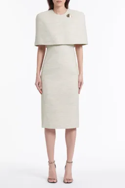 Carla Zampatti Cape Dress Cream Size 6 for rent on The Volte - image 1