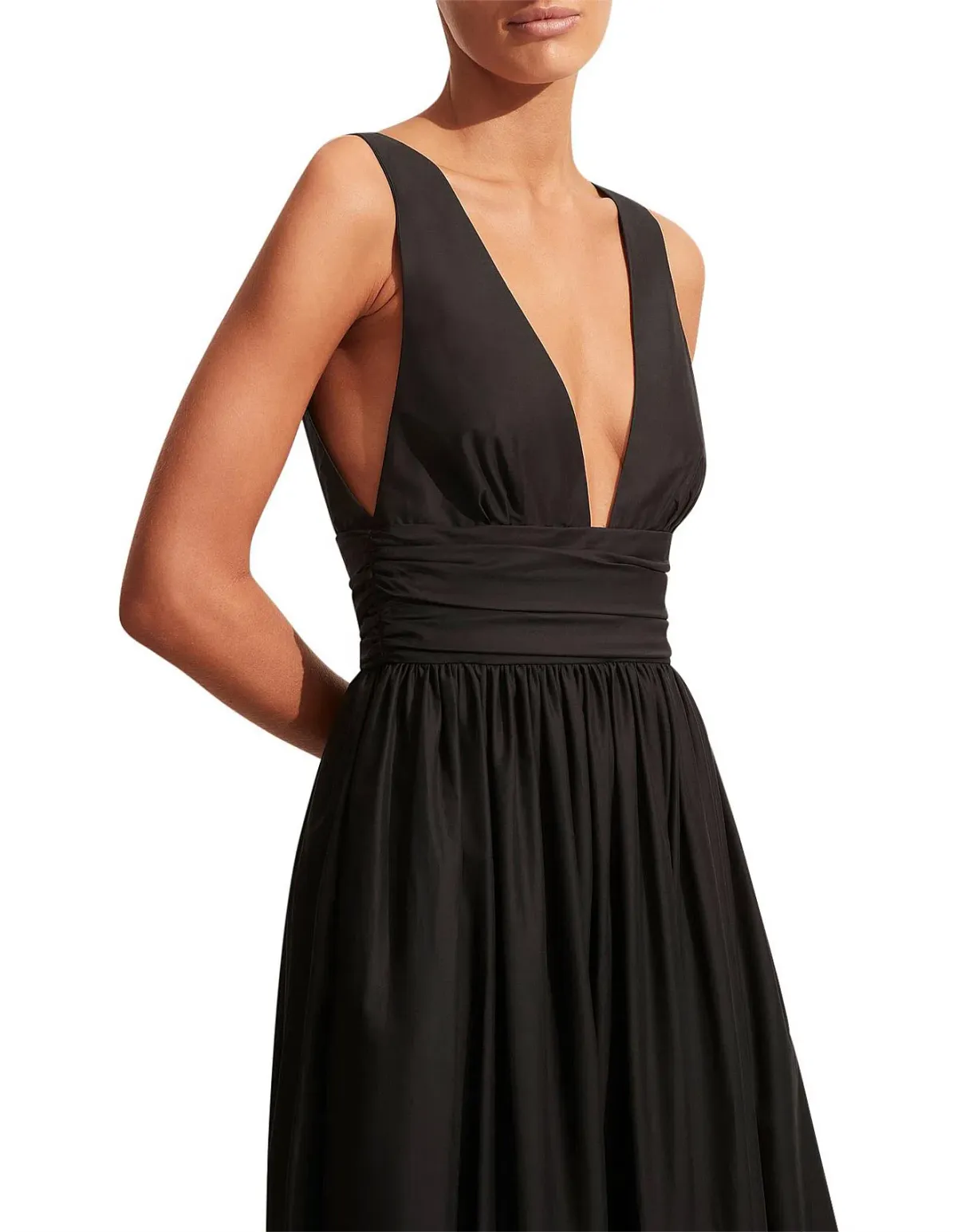 Matteau Tiered Plunge Dress Black Size 4 / AU 12 - Image 4