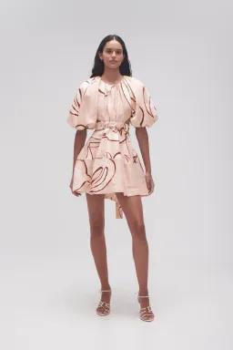 Aje Psychedelia Cut Out Mini Dress in Whimsical Dove Size 8 for rent on The Volte - image 1