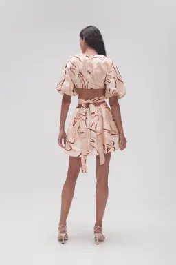 Aje Psychedelia Cut Out Mini Dress in Whimsical Dove Size 8 for rent on The Volte - image 2