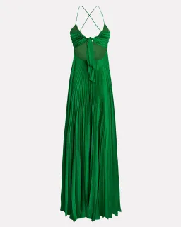 A.L.C. Aries Pleated Cut Out Dress in Green Size AU 6-8 for rent on The Volte - image 2