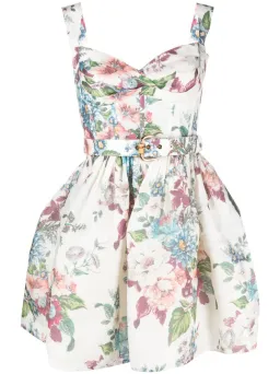 Zimmermann Matchmaker Mini Dress Ivory Barkcloth Floral Size 0 / AU 8 for rent on The Volte - image 4