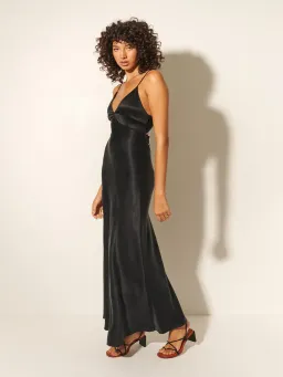 Kivari Bianca Open Back Slip Dress Black Size AU 10  for rent on The Volte - image 2