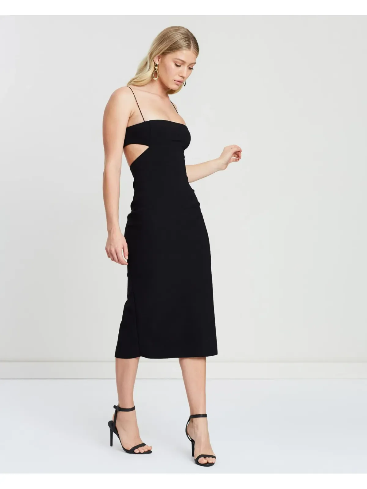 Bec & Bridge Elle Cut Out Midi Black Size AU 8 - Image 2