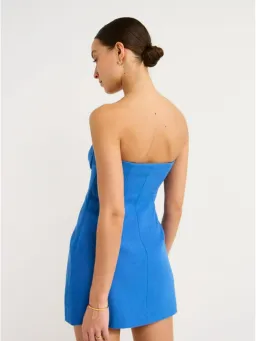 Sir the Label Spoerri Sculpted Mini Dress in Cobalt Size AU 8 for rent on The Volte - image 3