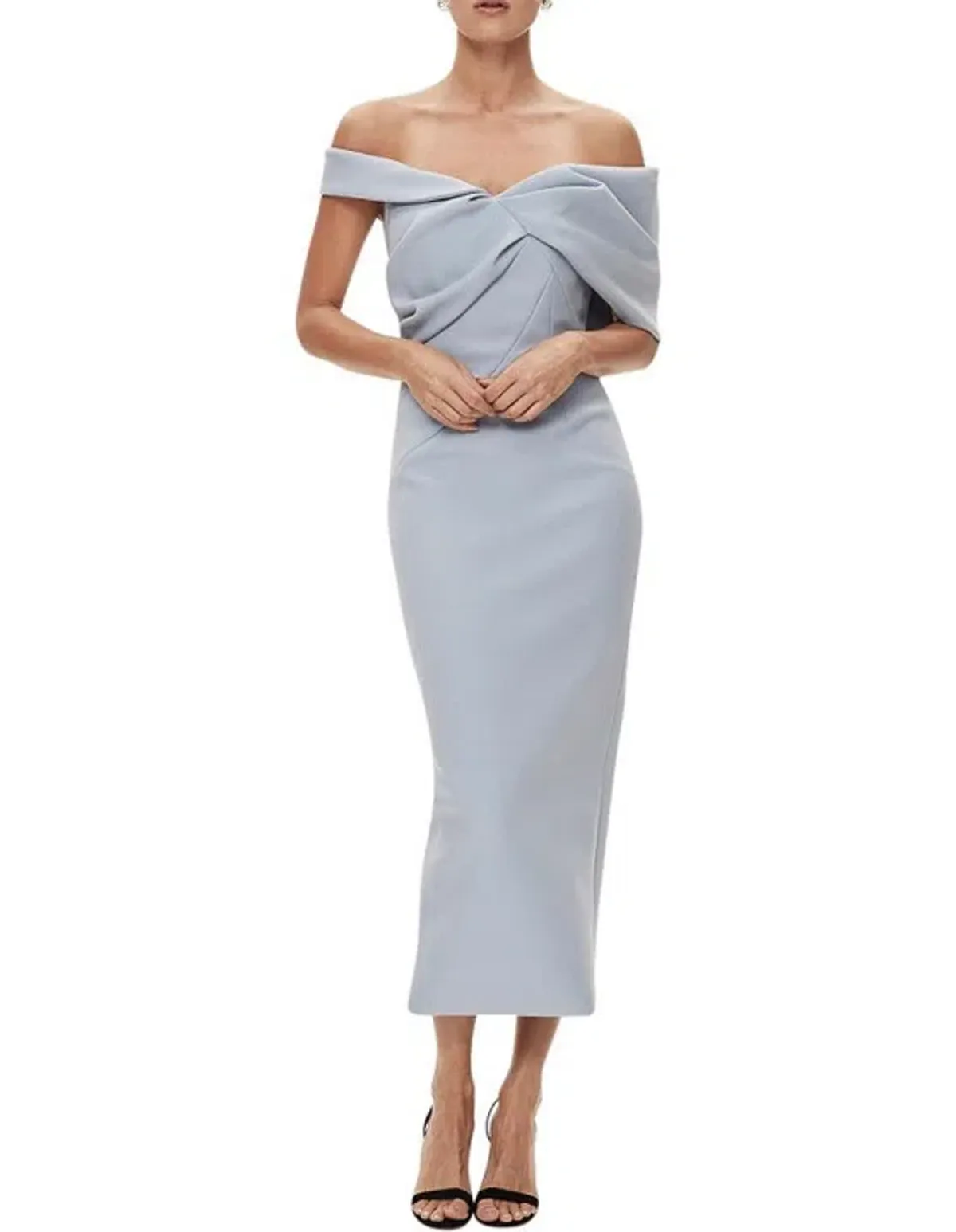 Rachel Gilbert Matteo Dress In Powder Blue Size AU 12 - Image 3
