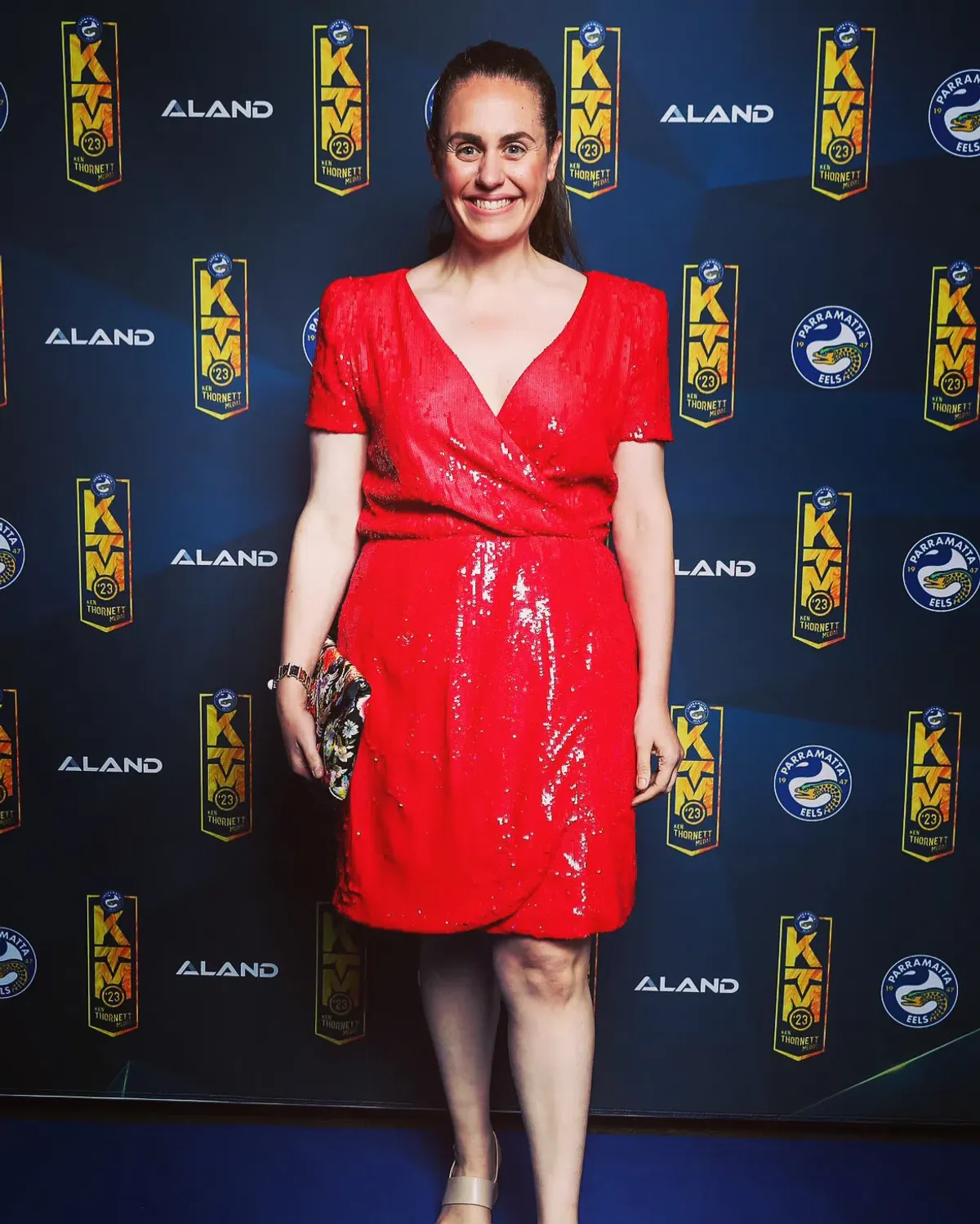 Cue Sequin Dress Red Size 14 - Image 2