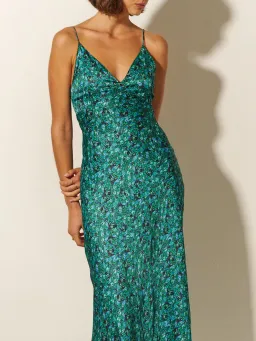 Kivari Acacia Slip Dress Green Ditsy Size 10 for rent on The Volte - image 5