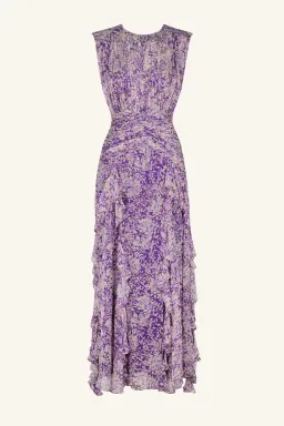 Shona Joy Aurier Round Neck Sleeveless Maxi Dress Purple Size AU 8 for rent on The Volte - image 5