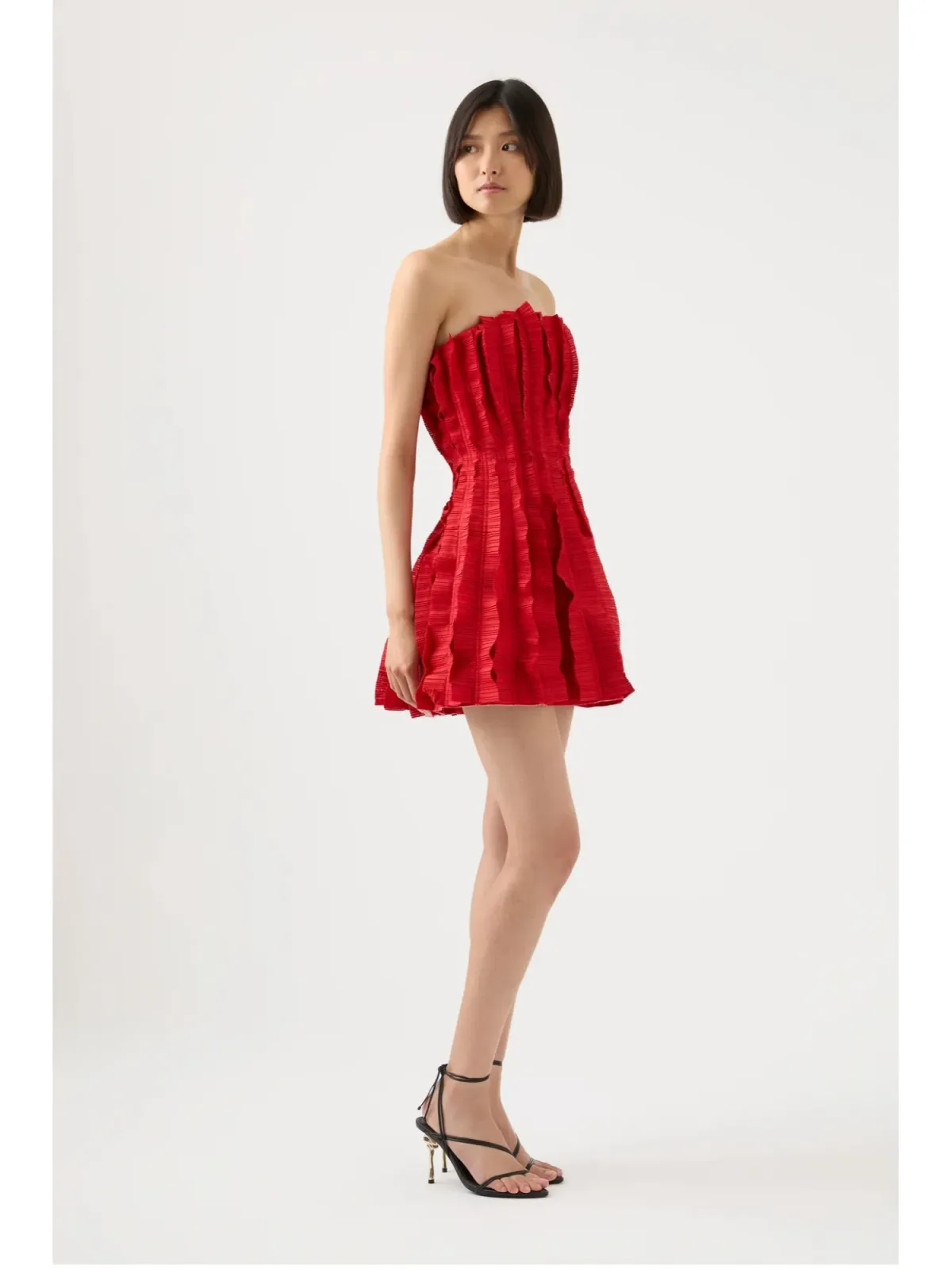 Aje Hybrid Mini Dress Scarlet Red AU 10 - Image 3