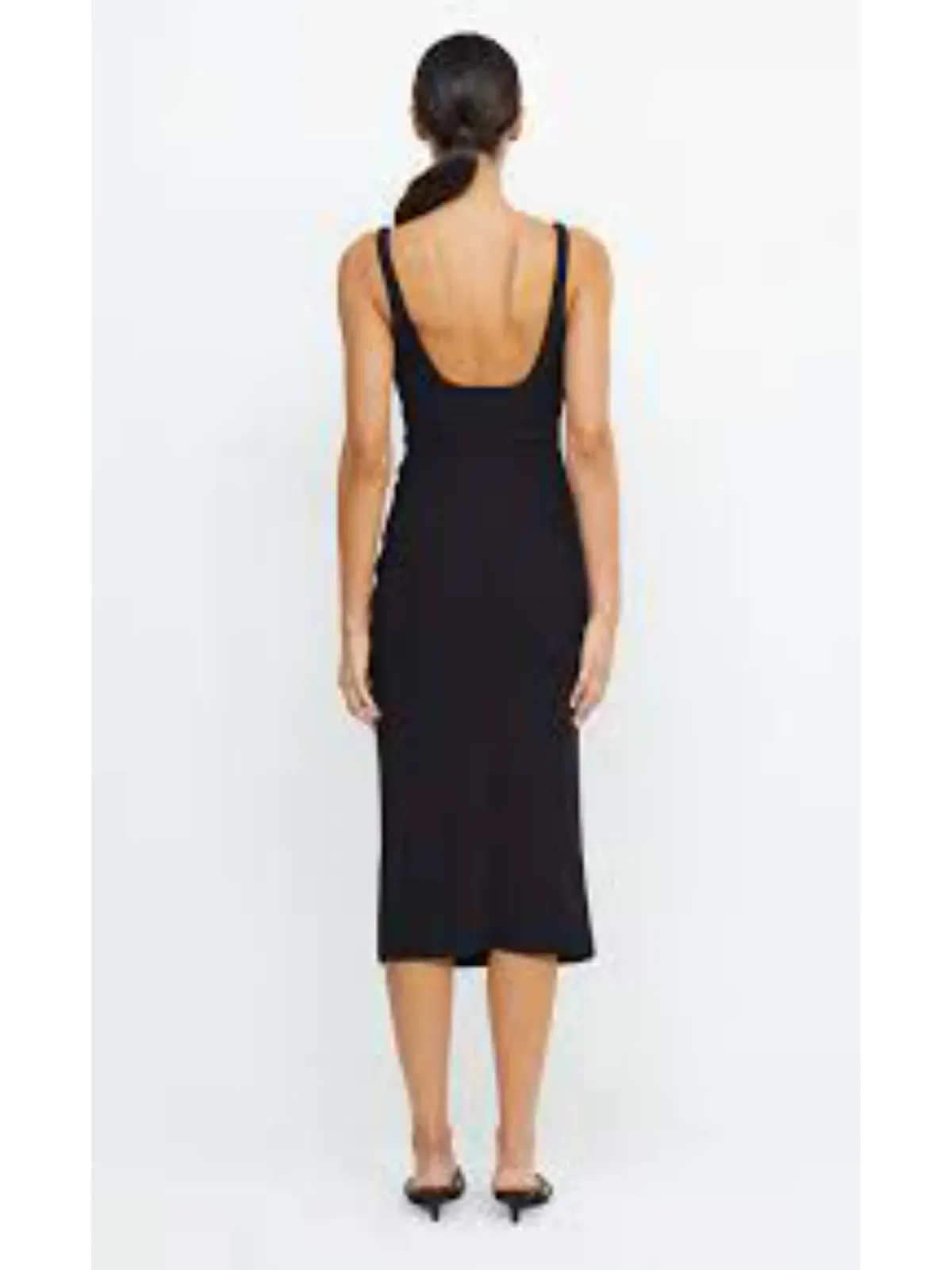 Bec & Bridge Be Mine Square Neck Midi Dress Black Size AU 6 - Image 3