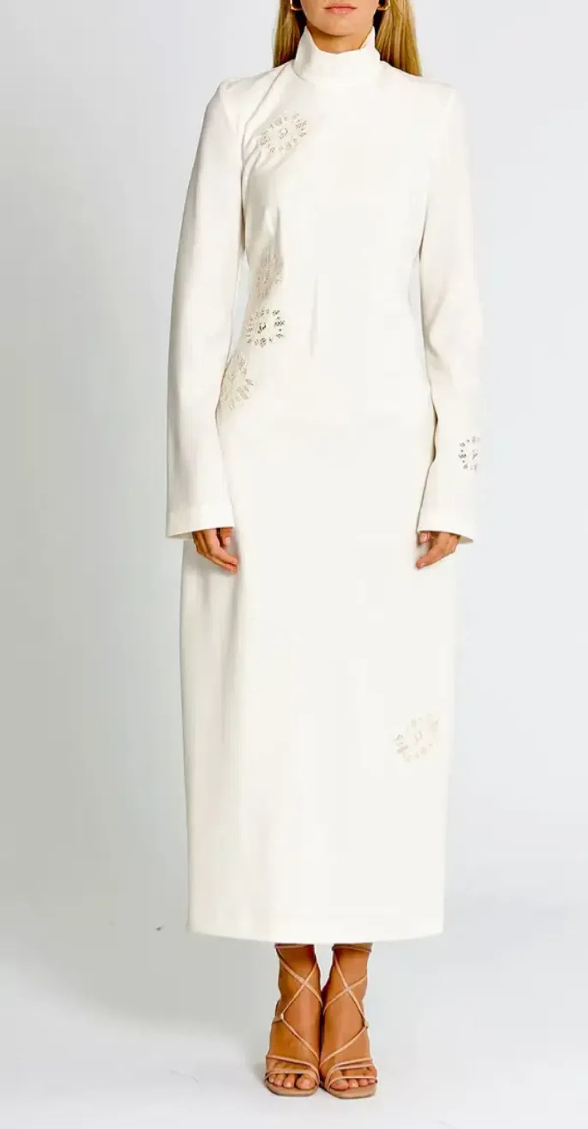 Camilla and Marc Viola Midi Dress Cream Size 8 - Image 3